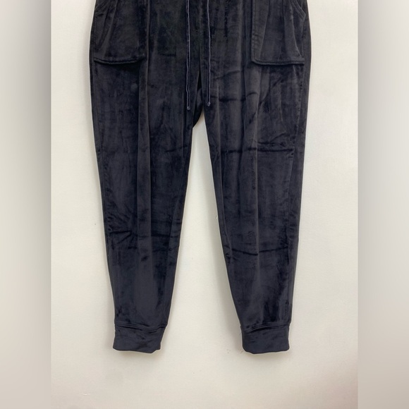 House of Harlow 1960 Black Velvet Velour Jogger Sweat Pants - XL - Picture 5 of 6